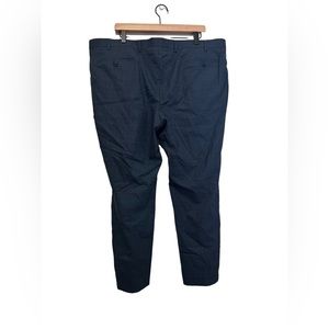 New John Varvatos USA Slim Fit Suit Pants Navy 40 Street Wool Tonal Plaid